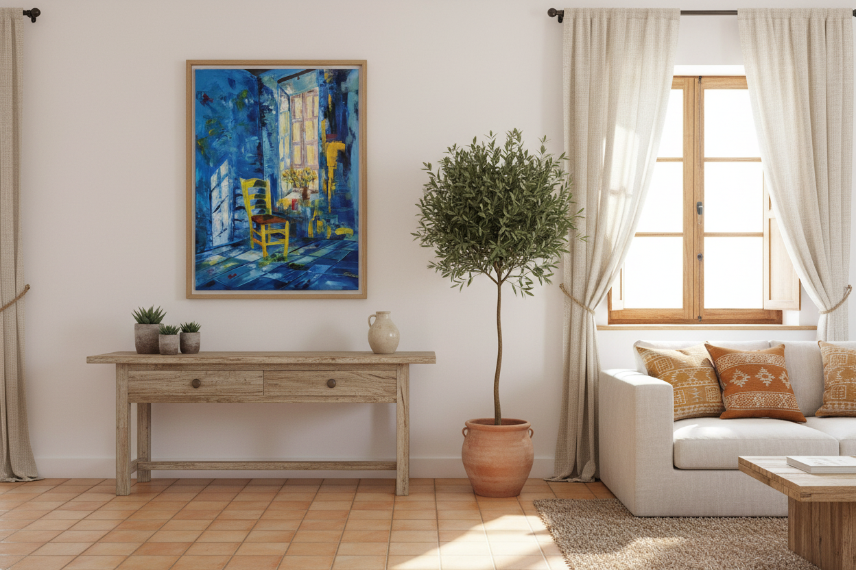 Morgensol in Portuguese living room